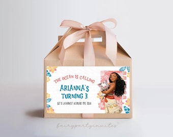 Dooslabel Moana Gable: bordje feestbedankje (digitale download)