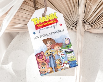 Toy Story Favor Tag: Editable Birthday Gift Tag (Digital Download)