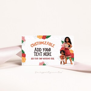 Moana Place Card Template, Moana Food Tent Editable Template, Moana Folded Tent Card, Moana Place Card Instant Download - MOA01