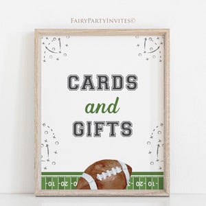 Football Birthday Party Sign: Cards and Gifts Table Decor (Digital Download)
