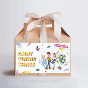 Toy Story Gable Box Label, Toy Story Birthday Favor Treat Box Label, Toy Story Party Favor Box Treat Sign, Toy Story Party Gable - SS01