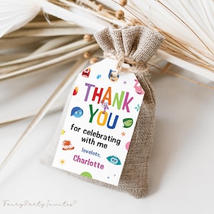 Inside Out Editable Favor Tag, Inside Out Gift Thank You Tag, Instant Download Inside Out Birthday Invitation, Inside Out Favor Tag – IOUT01