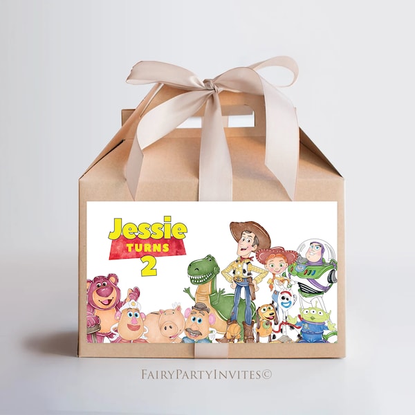 Toy Story Gable Box Label, Toy Story Birthday Favor Treat Box Label, Toy Story Party Favor Box Treat Sign, Toy Story Party Gable - TS01