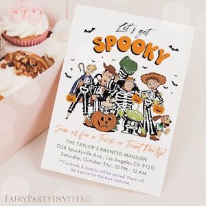 Toy Story Halloween Invitation Template, Toy Story Trick or Treat Invitation, Toy Story Spooky Halloween Editable Invitation - TS01