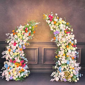 Ships from Houston/Wildflower-Inspired Spring and Summer Wedding Arch Décor.Wedding Archway Artificial Rose Archway,Flower Row Arrrangement