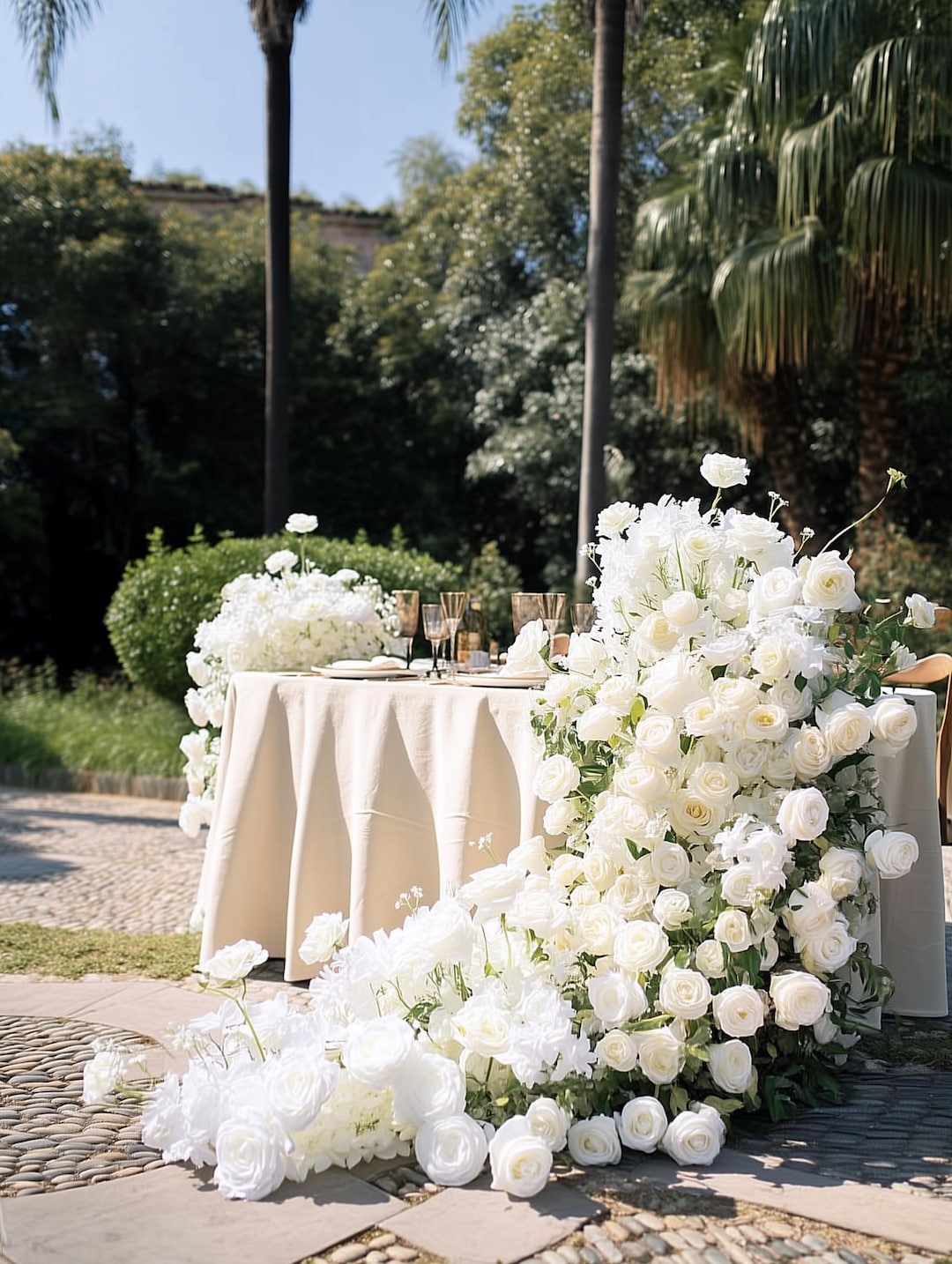 Ships From Houston/white Flower Garland for Wedding Arch, Table Flower ...