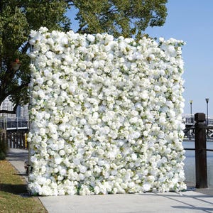 5D Rose Flower Wall 8*8ft  - Flower Wall Rolling Up Curtain Wall,  flower wall Fabric Backdrop，Artificial rolling up curtain flower wall