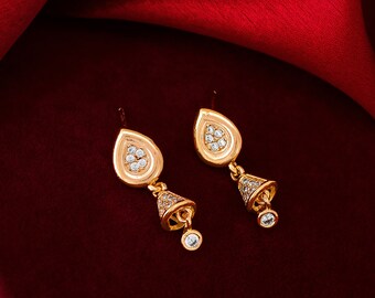 American Diamond Indian Earrings/CZ earrings/Indian earrings/Indian Jewelry/Pakistani earring/Wedding/Party wear/Bollywood Jewelry/Victorian