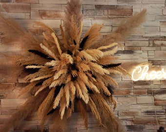 Gigantische Pampas Wandhalterung für Zuhause, Büro, Salon, Studio, Schlafzimmer