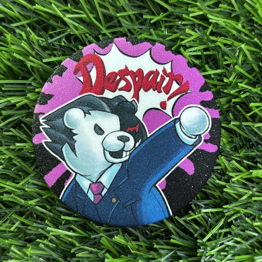 Ace Attorney Danganronpa Crossover Monokuma Button Badge Pin - Etsy
