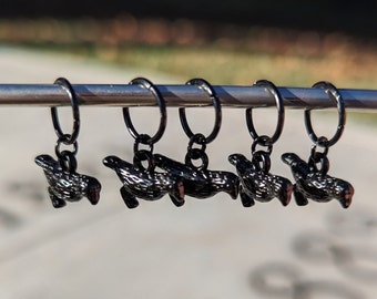 A Murder of Crows - Set of 5 Stitch Markers