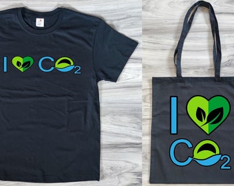 I Love CO2 T-Shirt and Tote Bag - Global Awareness CO2 is Life - Fight the Narrative about CO2