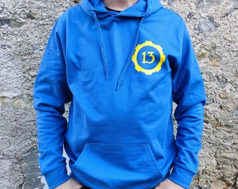 Custom Vault Number Graphic Hoodie - Fallout-Inspired Vault-Tec Epic Design Hooded Shirt