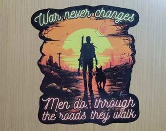 War Never Changes, Lone Wanderer and Dogmeat - Fallout Inspired Stickers Set