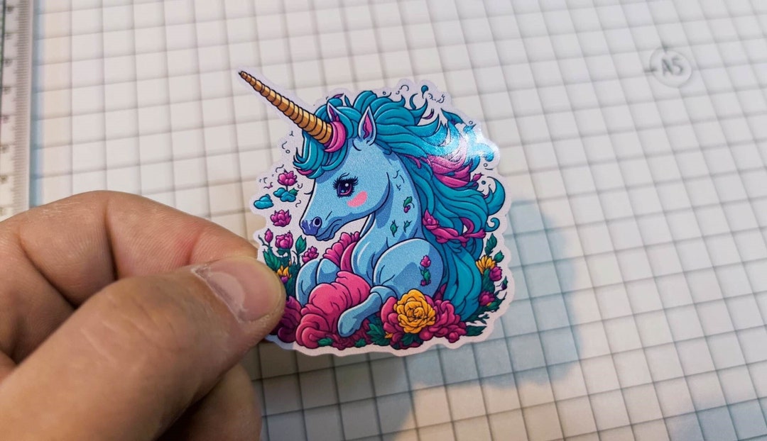 Cute Unicorn Sticker - Adorable Vinyl Sticker for Laptops, Water ...