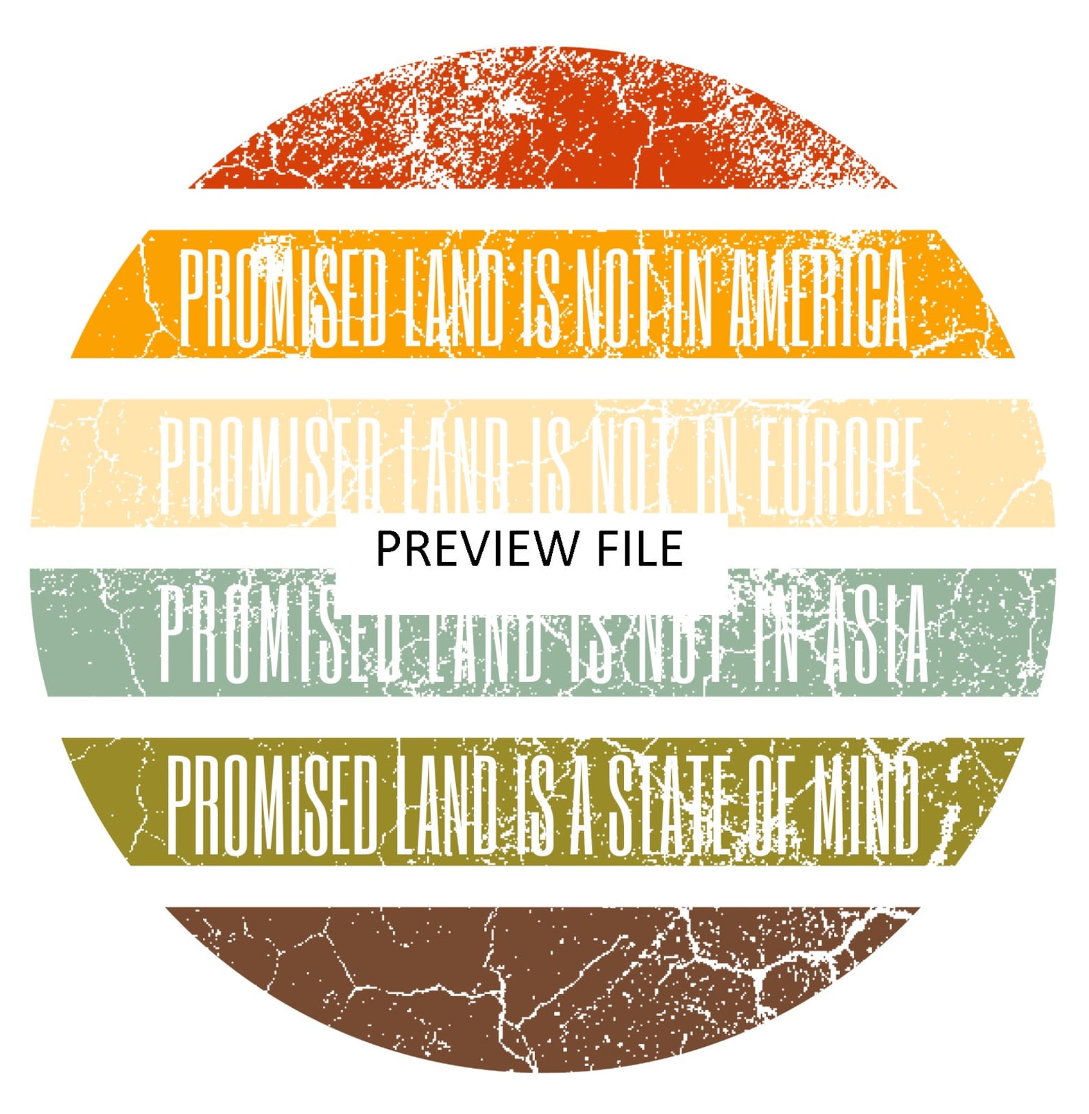 Promised Land Printable Design for T-shirt Hoodie Bag - Etsy