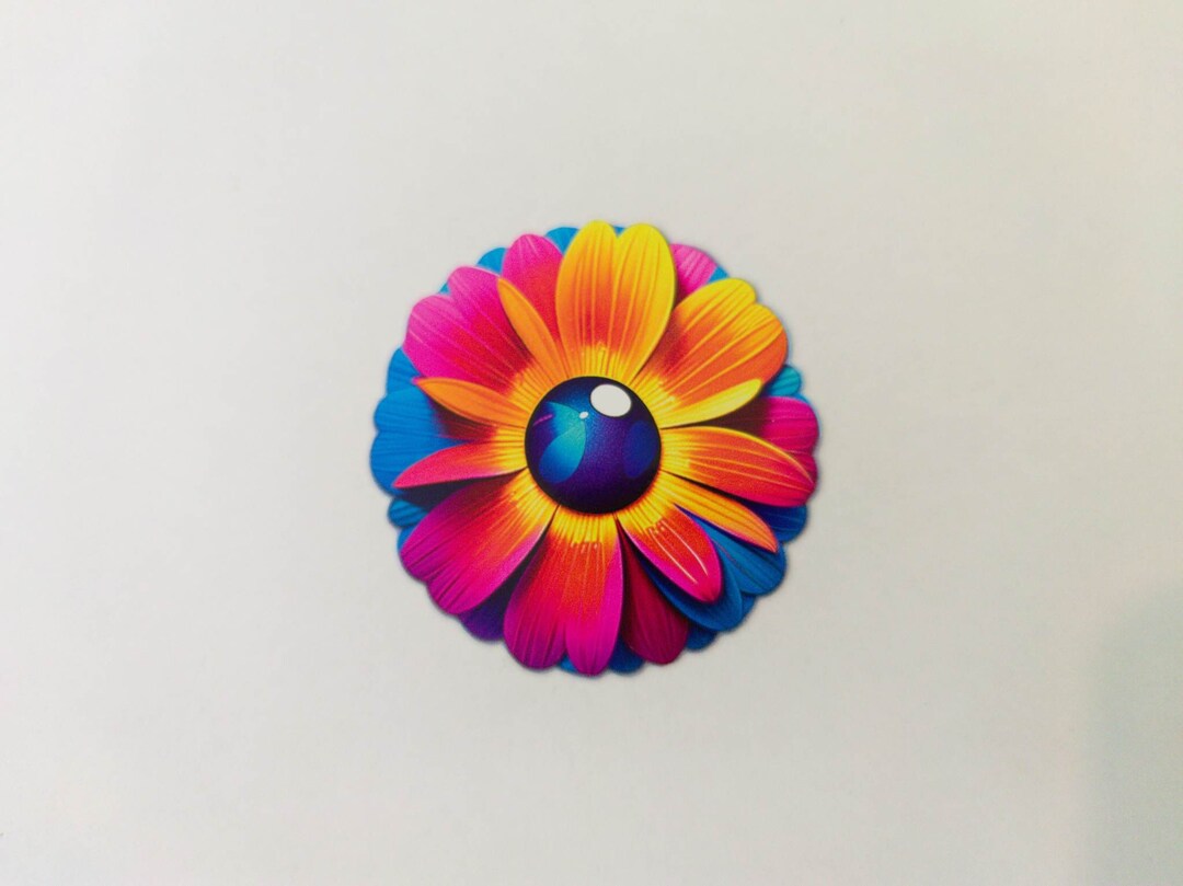 Sticker Numbers Flower Design Abstract Flower Stickers - Set of 3 Unique Designs of Various Numbers ...