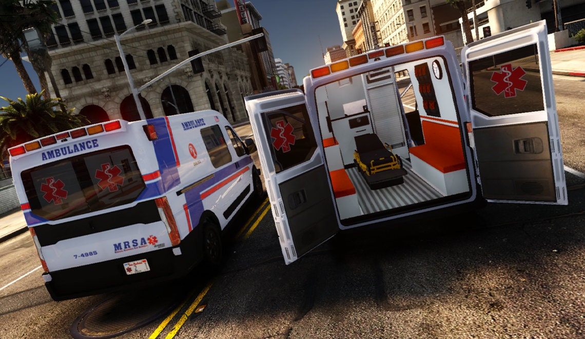 GTA V Ambulancepakket 5 Voertuigen Fivem Klaar - Etsy Australia