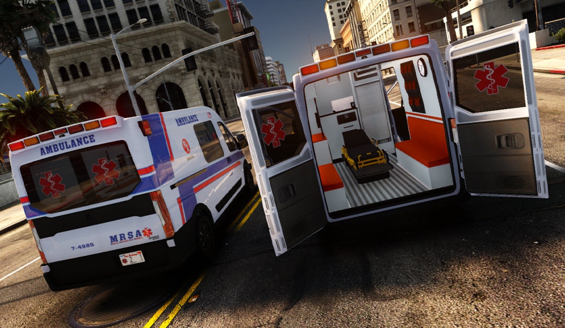 GTA V Ambulance Pack 5 Vehicles Fivem Ready Optimized Etsy UK