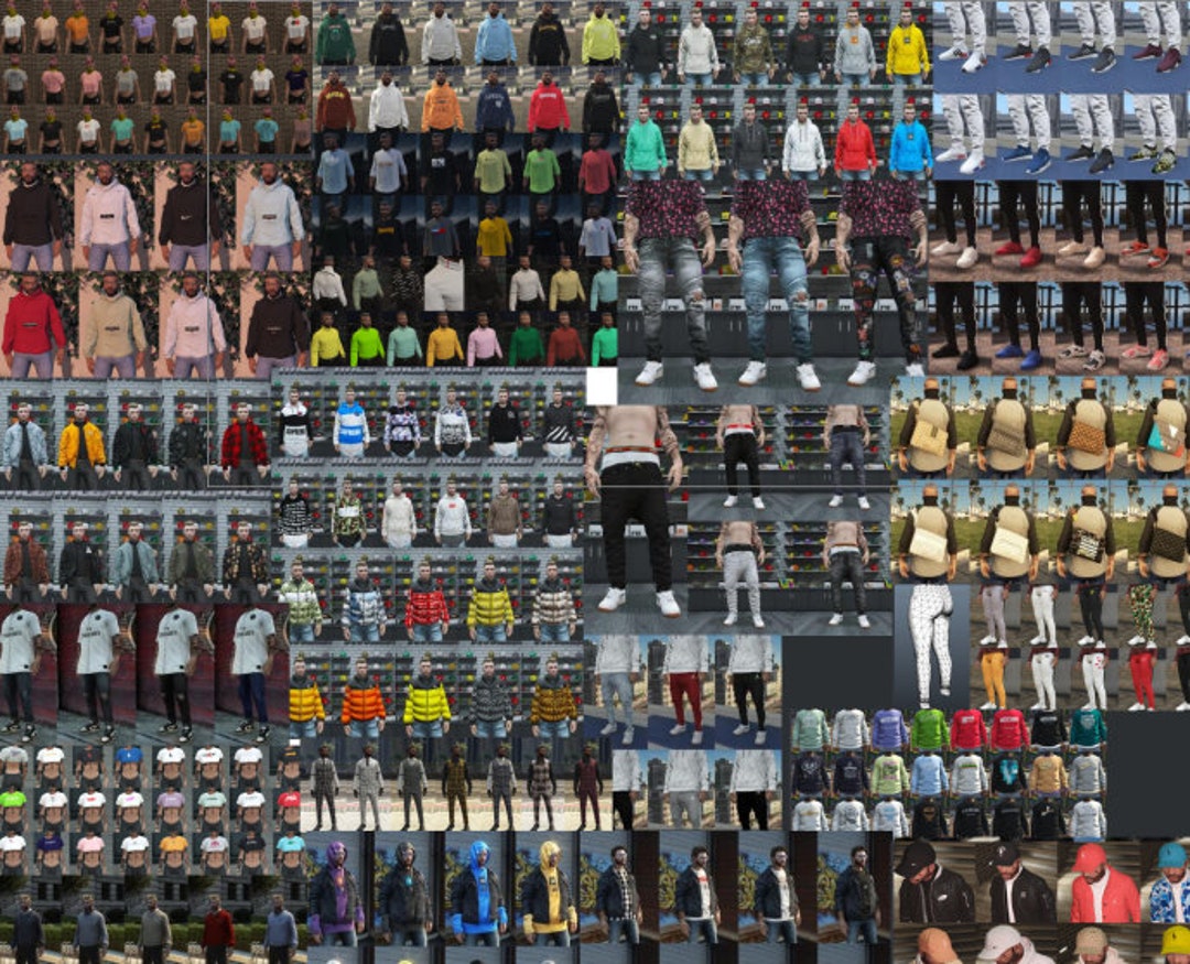 GTA V Clothes Pack 100 Clothings Pets Etc Fivem Ready Etsy