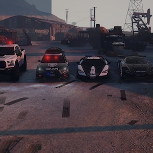 Paquete de coches de policía de GTA V: 5 COCHES / Compatible con FiveM / Alta calidad / Optimizado / Grand Theft Auto 5