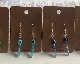 Evil eye earrings | hook earrings