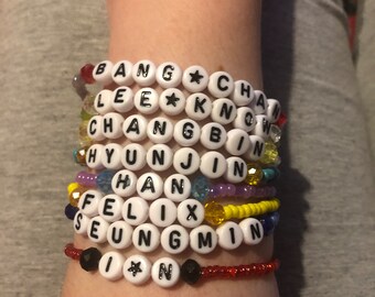 Stray Kids Seed Bead Bracelet: Kpop Fan Jewelry