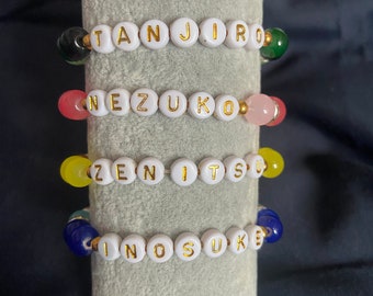 Demon Slayer Inspired Beaded Bracelet | Anime KNY
