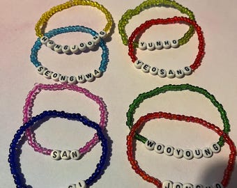 Ateez Seed Bead Bracelet: Kpop Fan Jewelry
