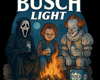 Halloween Horror Friends Png: Busch Beer, Digital Download for shirts, hoodies, sweaters