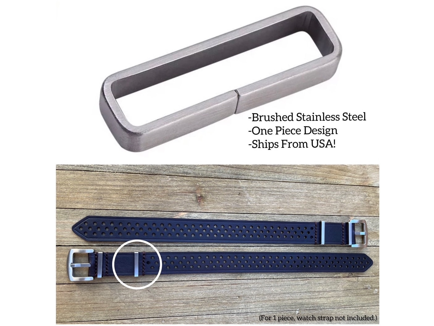 Stainless Steel Watch Keeper Retaining Ring Loop Leather Watch Strap Keeper Retaining Ring Loop Bracelets DIY Crafts Projects USA