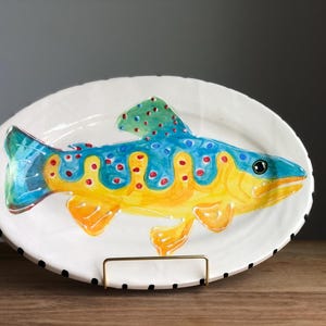 Elizabeth Carlton Pottery Fish Plate