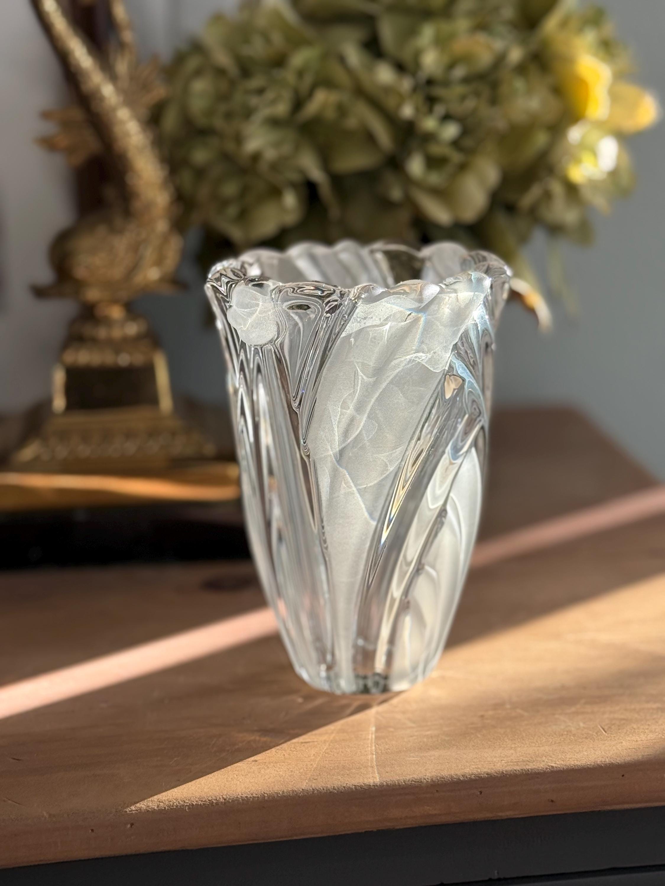 Mikasa Lead Crystal Vase - Etsy