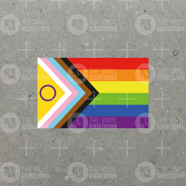 PRIDE MONTH! LGBTQIA+ Progress Pride Flag Sticker | Pro Equality, Diversity, Inclusion, and Social Justice | High-Quality Vinyl Sticker