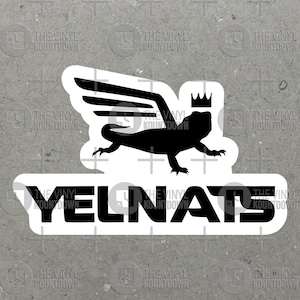 Yelnats Lizard Sticker Funny Yellow Spotted Lizard Sticker For Stanley Cup, PC, Hydroflask, Hardhat, Toolbox High Quality Vinyl Sticker image 1