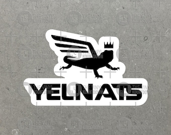 Yelnats Lizard Sticker | Funny Yellow Spotted Lizard Sticker For Stanley Cup, PC, Hydroflask, Hardhat, Toolbox | High Quality Vinyl Sticker