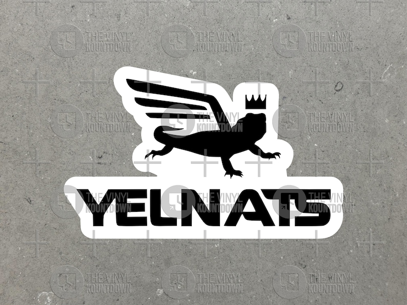 Yelnats Lizard Sticker Funny Yellow Spotted Lizard Sticker For Stanley Cup, PC, Hydroflask, Hardhat, Toolbox High Quality Vinyl Sticker image 1