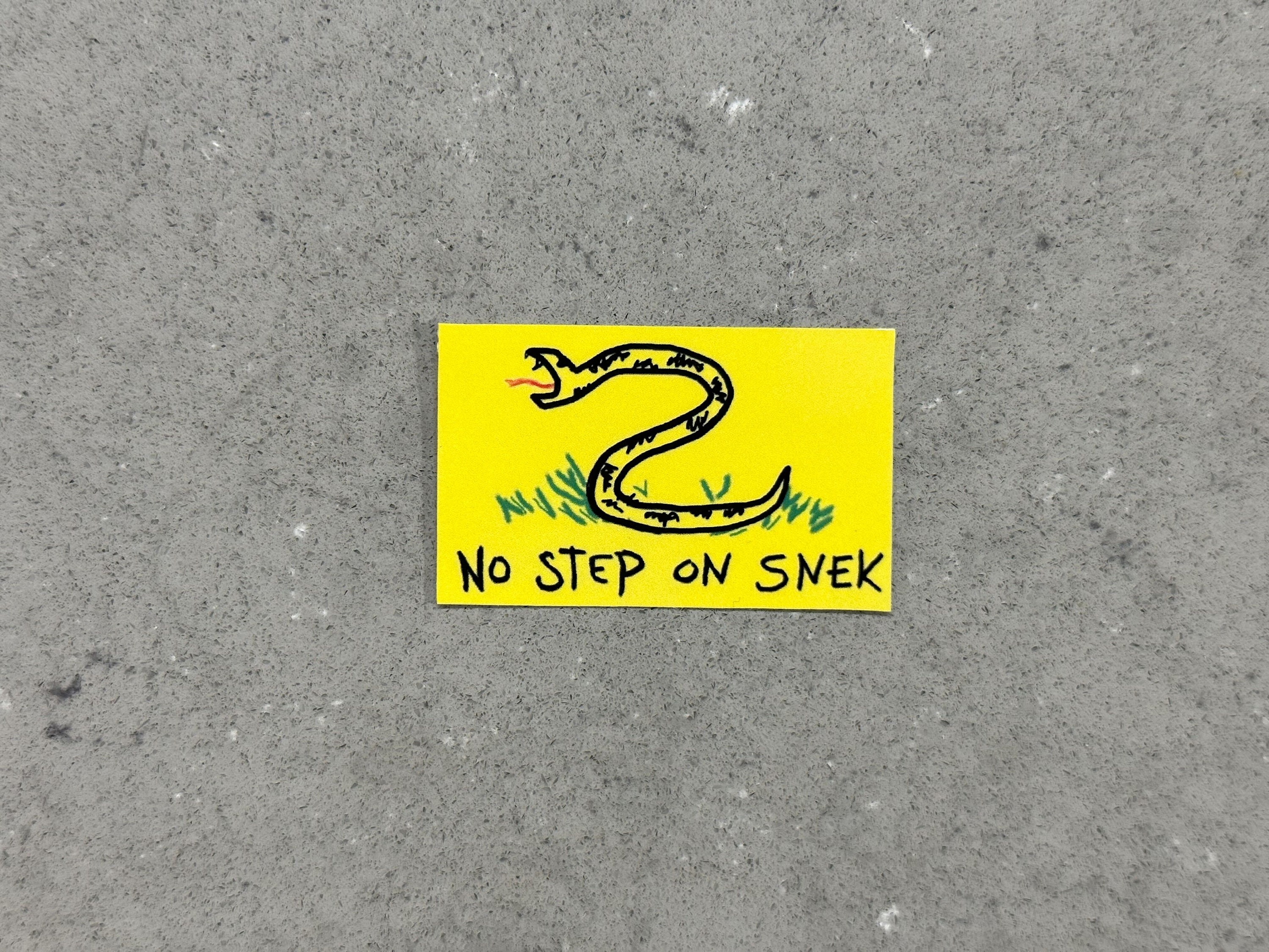 No Step on Snek Funny Don't Tread on Me Sticker High Quality Vinyl Sticker  
