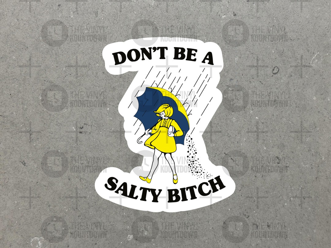 Don't Be A Salty Bitch Funny Meme Sticker for Laptop, Hydroflask, Phone ...