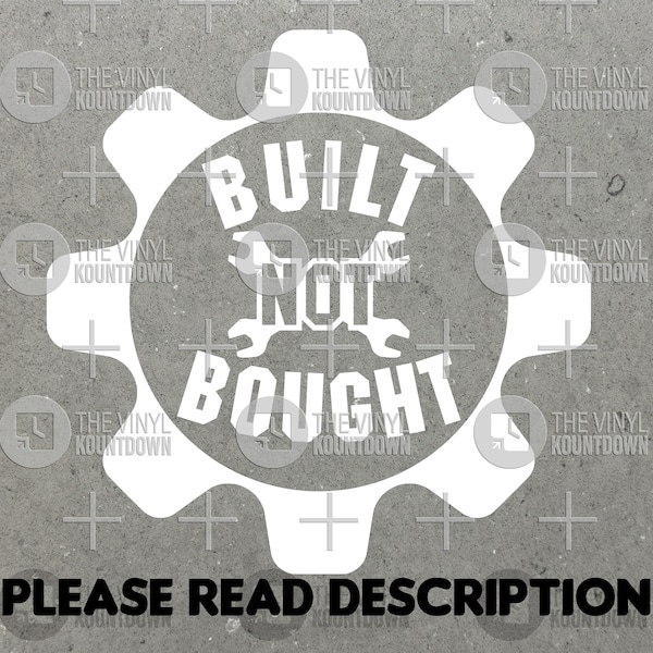 Built Not Bought | Design for Jeep, Bronco, Truck | High-Quality SVG, PNG Download for Cricut, Cameo, Sublimation, Print, Sticker, Decal