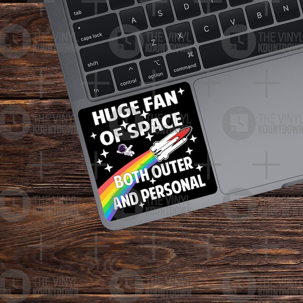 Huge Fan Of Space Both Outer And Personal | Funny Introvert Space Sticker For PC, Hydroflask, Hardhat, Toolbox | High Quality Vinyl Sticker