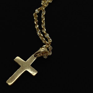 18kReal Gold Cross Necklace, 18 inches ,1.5mm, Gold Cross, Gold necklace, Best gift for him/her, Birthday gift,