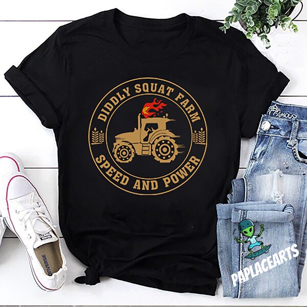 T-shirt Diddly Squat Farm, chemise vitesse et puissance, chemise vintage de tracteur, chemise unisexe de tracteur, T-shirt de tracteur, chemise de fermier, cadeau de fermier