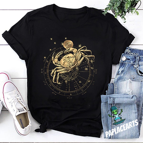 Cancer The Crab T-Shirt, Zodiac Crab Shirt, Cancer Astrology Vintage Shirt, Cancer Unisex Shirt, Cancer Sweatshirt, Cancer Zodiac Gift