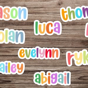 Personalized Name Sticker: Colorful Custom Decals for Kids