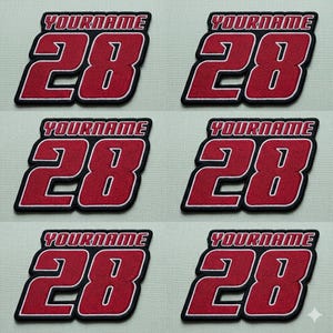 Custom Racing Number patch, Waterproof Personalized patch