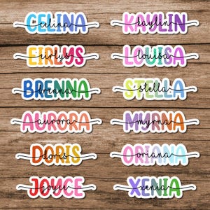 Custom Name Sticker – Personalized Gradient & Holographic Name Decals – Waterproof Labels for Water Bottles, Laptops