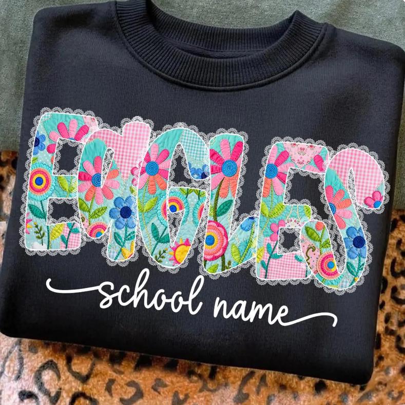 School Spirit Patchwork Shirt - Etsy