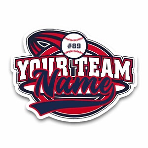 Personalized Baseball Bat Player Name Number Softball Knob Waterproof Die-Cut Vinyl Sticker for Water Bottle Laptop Kindle Decal Gifts
