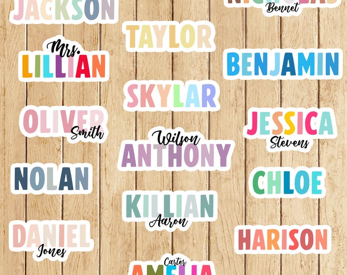 Name Stickers for Water Bottles, Personalized Name Decals for 16 Oz, 24 ...